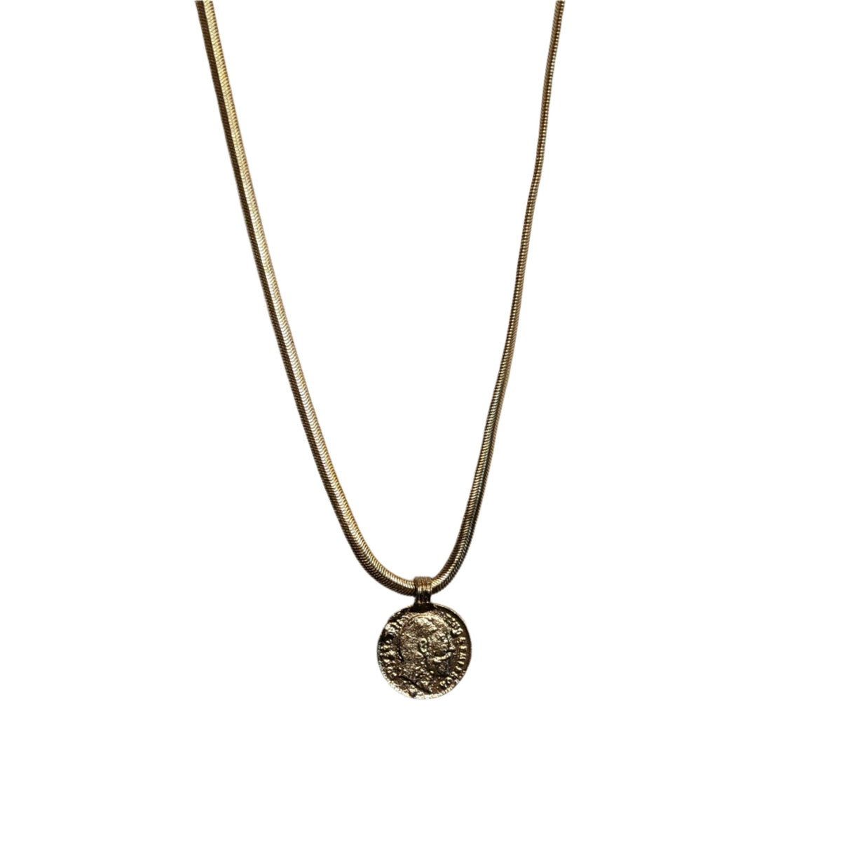 Go Home Gold Coin Charm Necklace