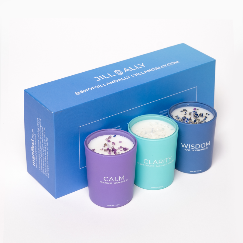 Jill & Ally Crystal Candle Votive Trio - Chill Vibes