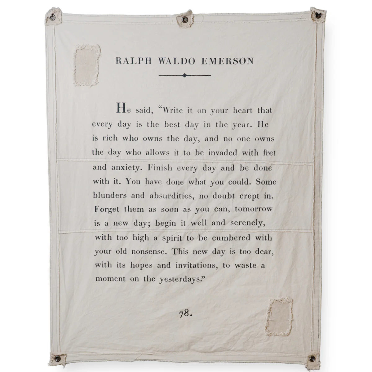 Canvas Wall Hanging - Ralph Waldo Emerson - 46” x 57