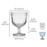 Fitz & Floyd Beaded Wine Goblet Glass