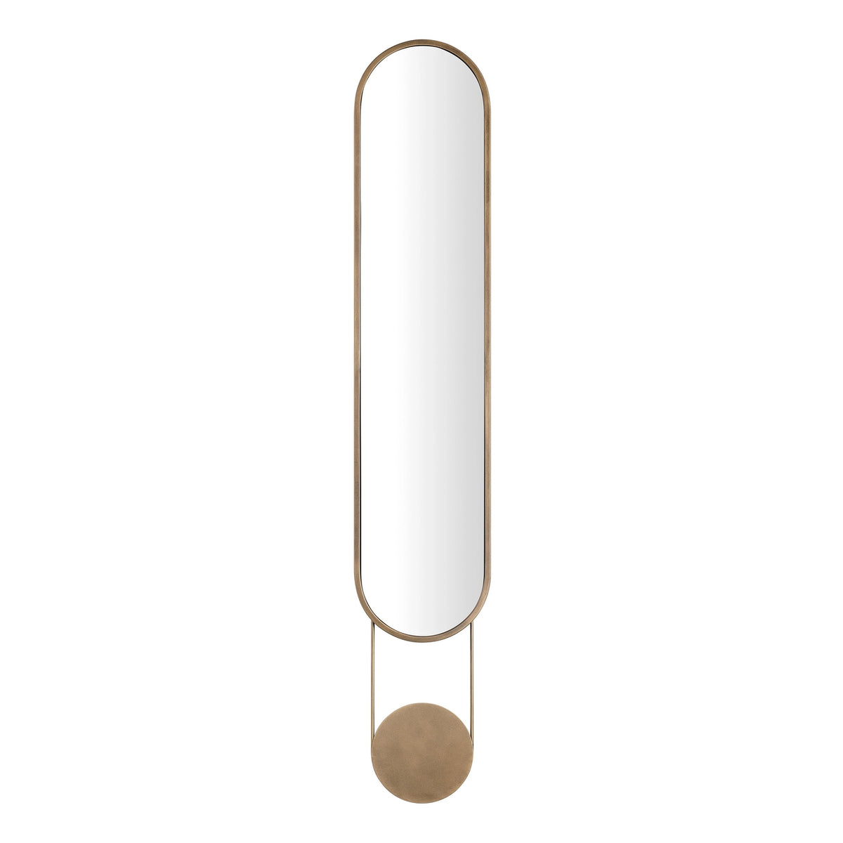 Antique Brass Oval Wall Mirror | Danya B.