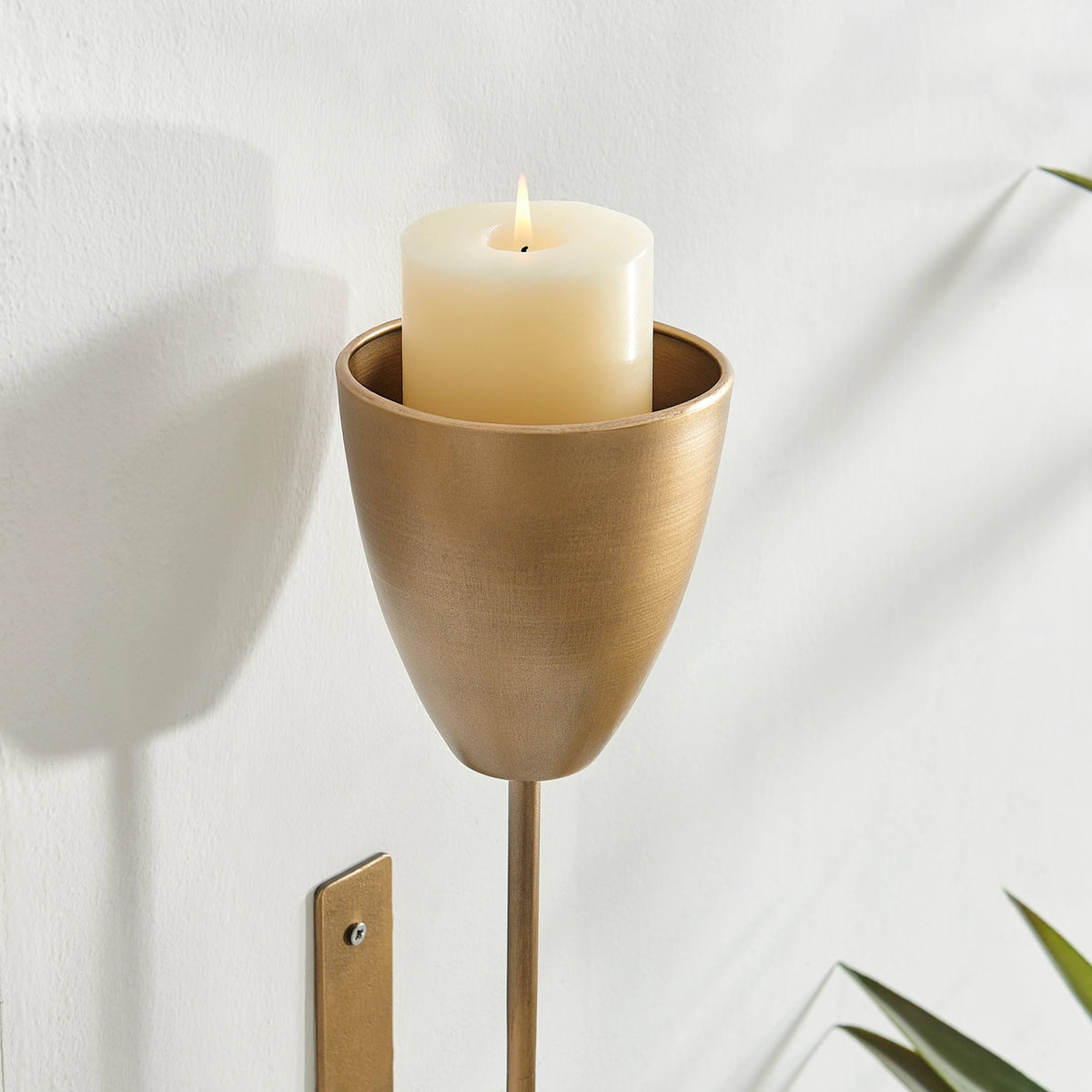 Antique Brass Wall Candle Sconces (Set of 2) | Danya B.