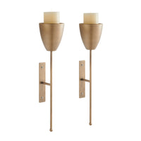 Antique Brass Wall Candle Sconces (Set of 2) | Danya B.