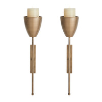 Antique Brass Wall Candle Sconces (Set of 2) | Danya B.