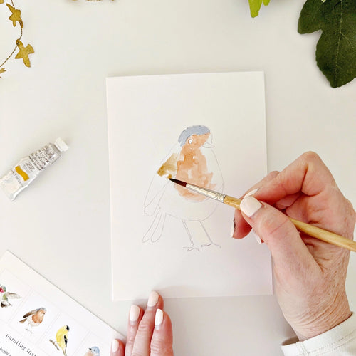 Backyard Birds Paintable Watercolor Notecard Set