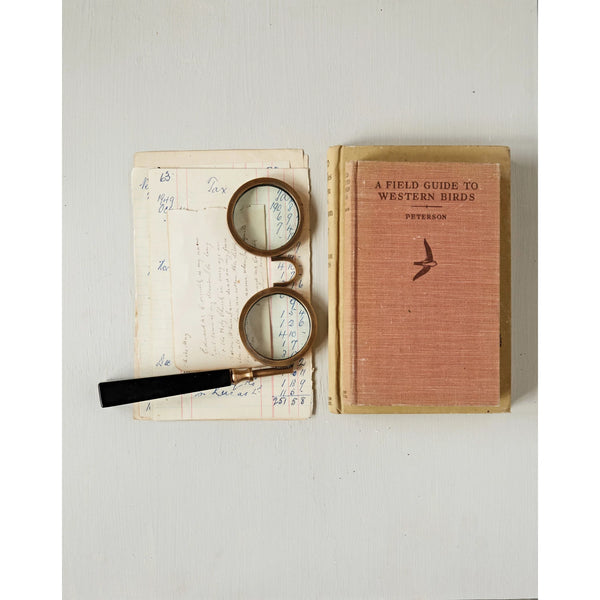 Antique Inspired Brass & Resin Spectacle Magnifying Glass