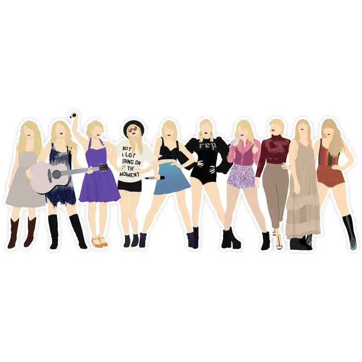 Taylor Swift All Eras Vinyl Waterproof Sticker- Style 2
