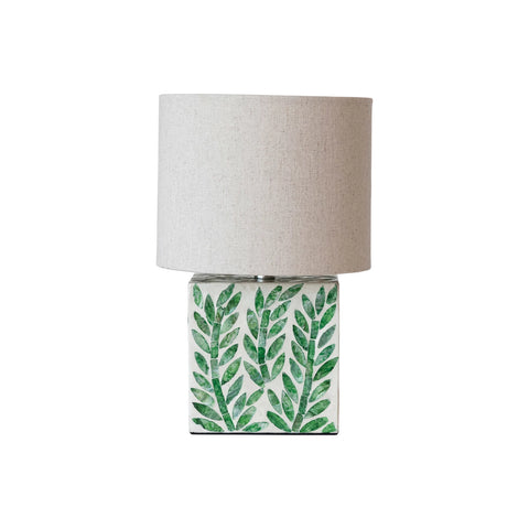 Mother of Pearl Botanical Table Lamp