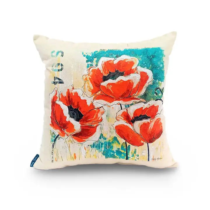 Eric & Christopher "Confidence" Poppy Throw Pillow