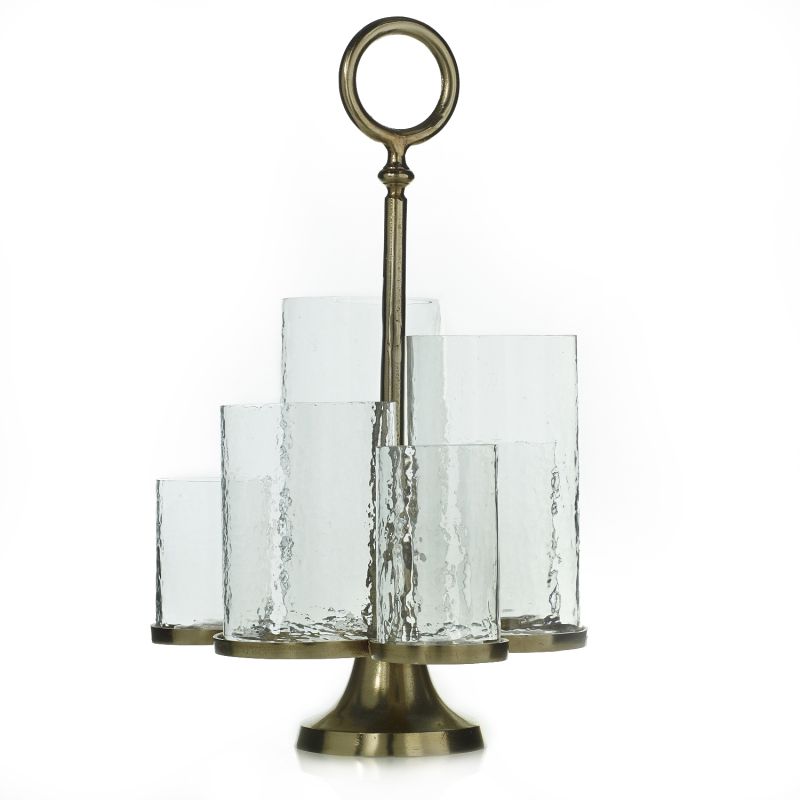 Brass & Glass Ethereal Candleholder
