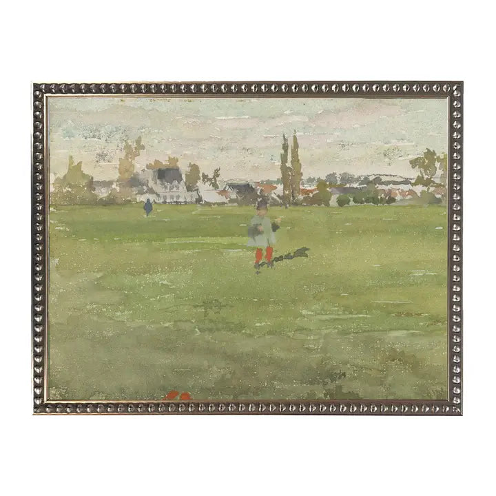 Watercolor Boy in Field Painting