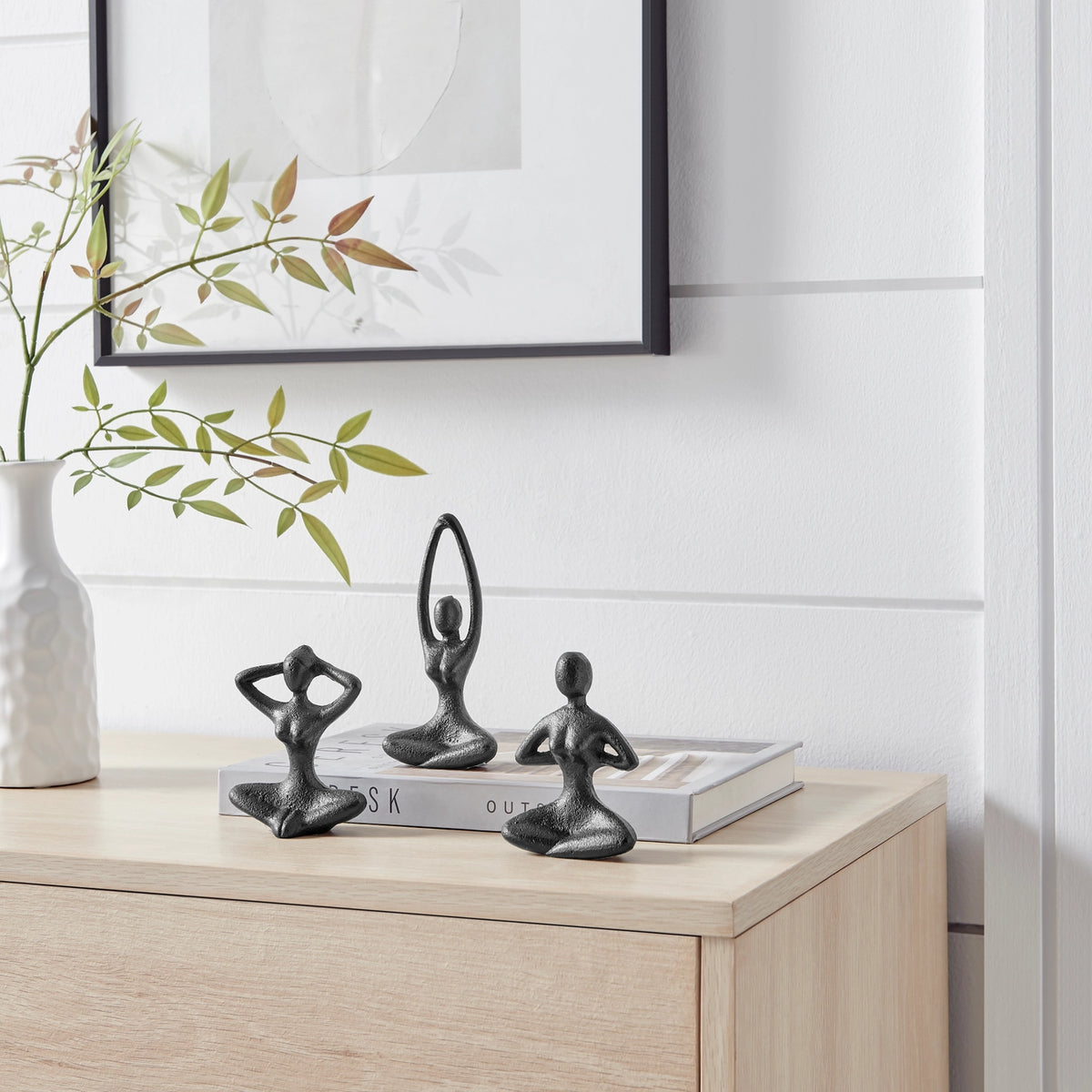 Peaceful Female Yoga Tabletop Figures (Set of 3 Poses) | Danya B.
