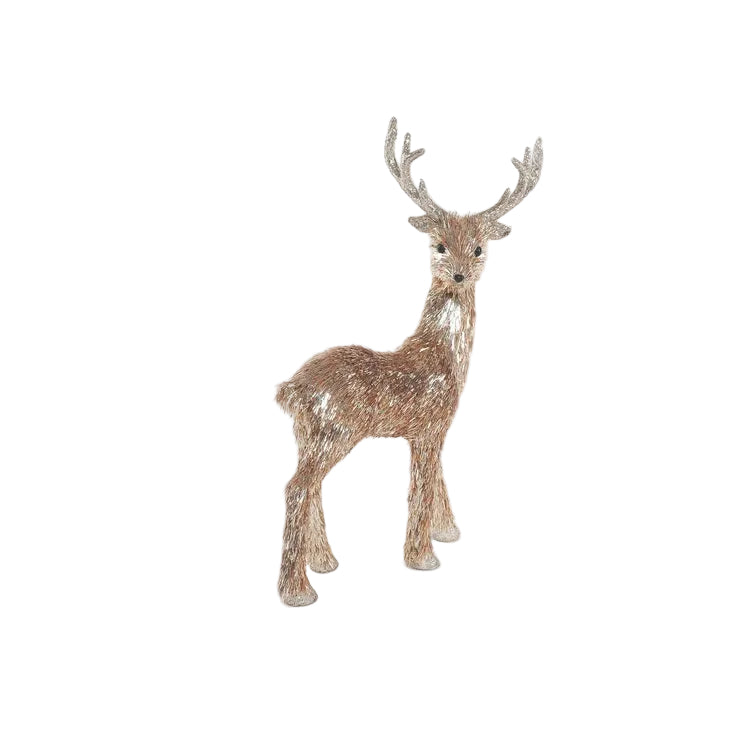 Festive Fiber Blend 2 Standing Deer - Gold