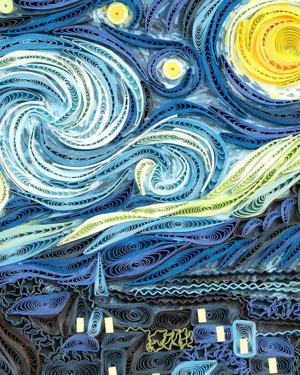 Starry Night, Van Gogh - Quilled Artist Series Greeting Card