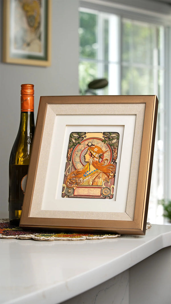 Zodiac, Mucha - Quilled Artist Series Greeting Card