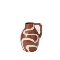 Ceramic Hand-Painted Curvature Vase w/ Handle