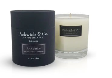 Pickwick & Co. Black Amber Candle