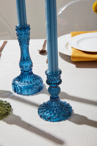 Vintage Inspired Gillian Candlestick - Blue