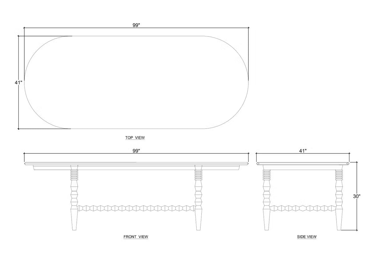 Ligna Oval Dining Table 99" | Bramble