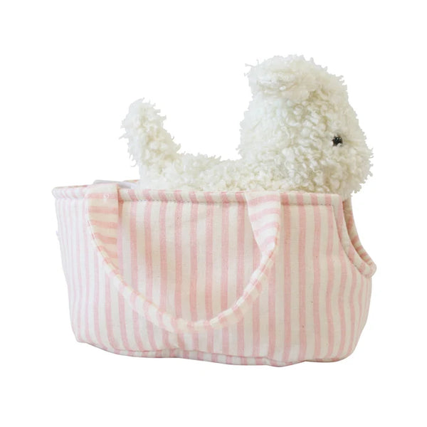 Marshmallow the Puppy in Carrier | Alimrose