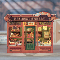 Model of Mrs. Hunt Bakery with detailed interior and exterior