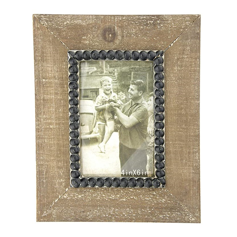 Wood Photo Frame, Natural & Black