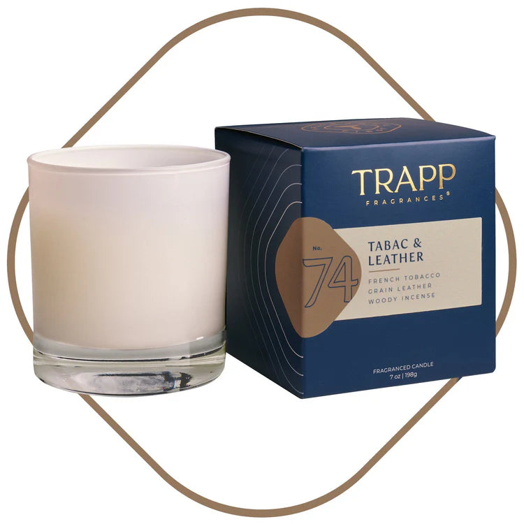 No. 74 Tabac & Leather 7 oz. Candle | Trapp Fragrances