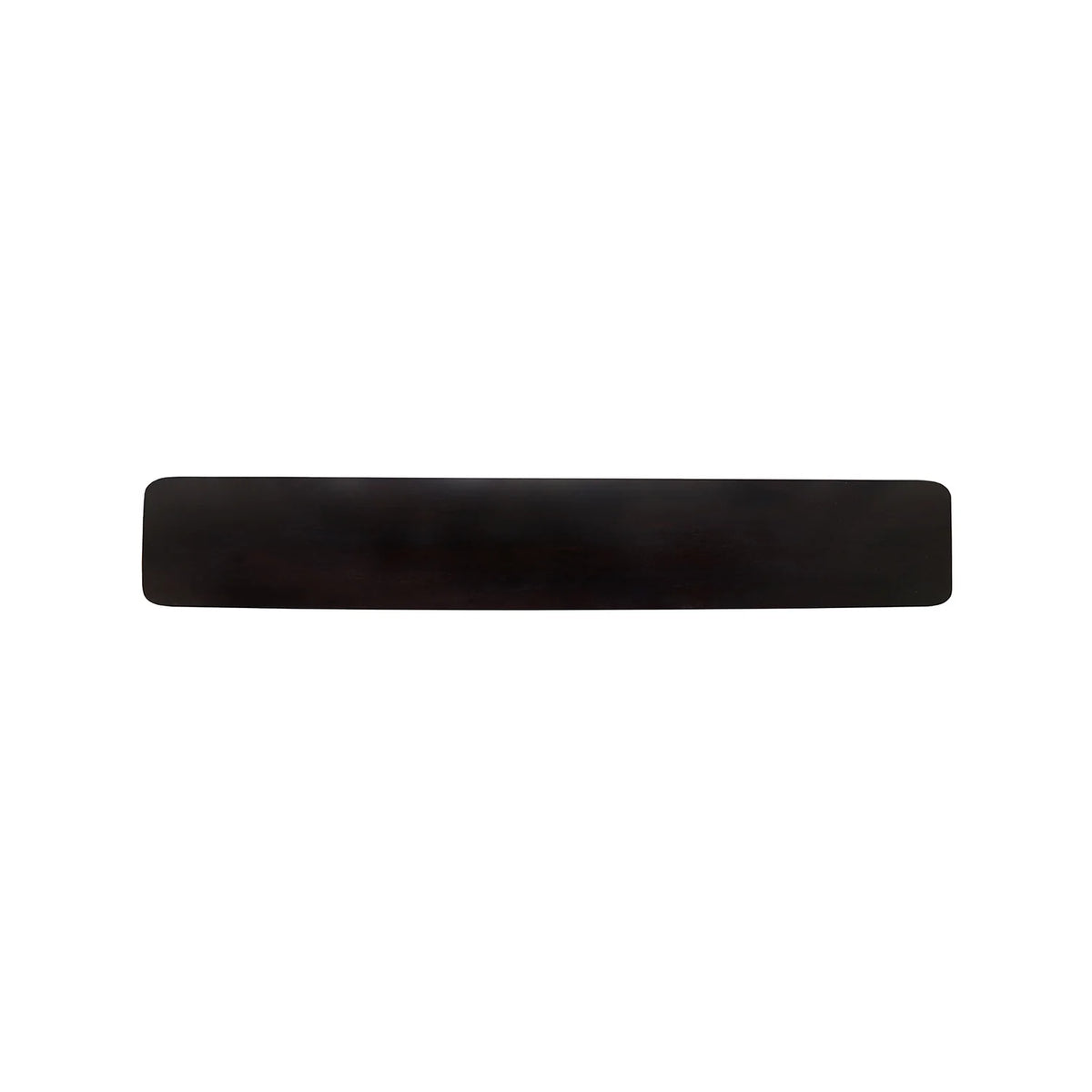 Black rectangular object on a white background