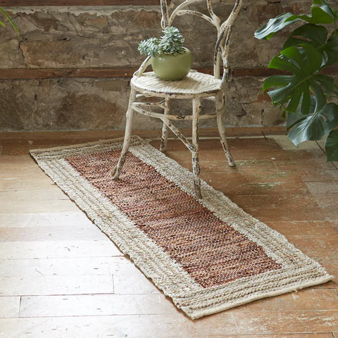 Patina Vie Leather & Cotton Woven Rug