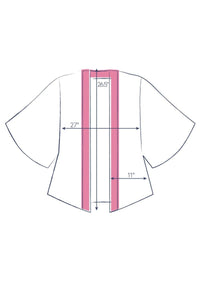 Powder Design Teal Trailing Wisteria Kimono Jacket