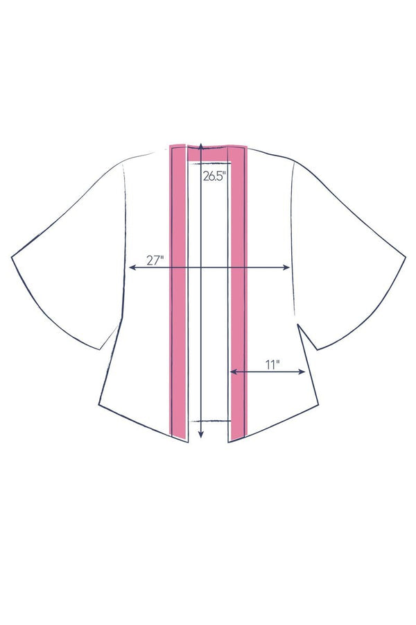 Powder Design Teal Trailing Wisteria Kimono Jacket