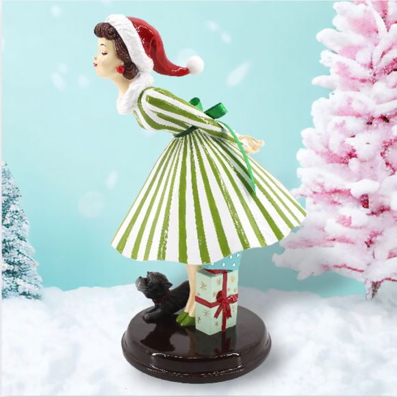 Christmas Retro Girl Kissing