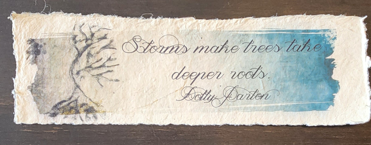 Nature Inspirational Quote on Handmade Paper Print
