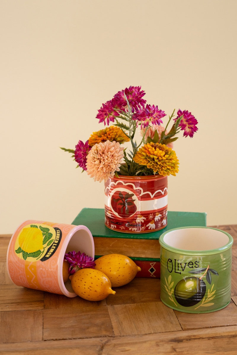 Ceramic Canned Goods Planter - 3 Styles