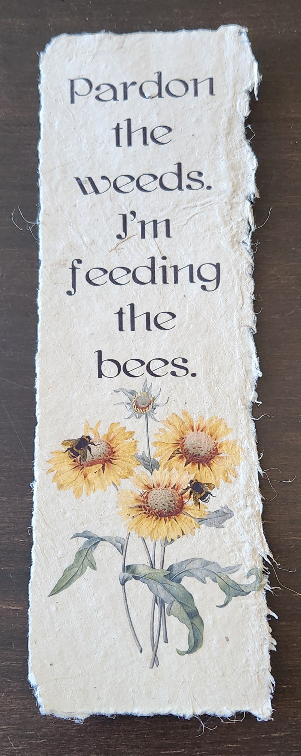 Nature Inspirational Quote on Handmade Paper Print