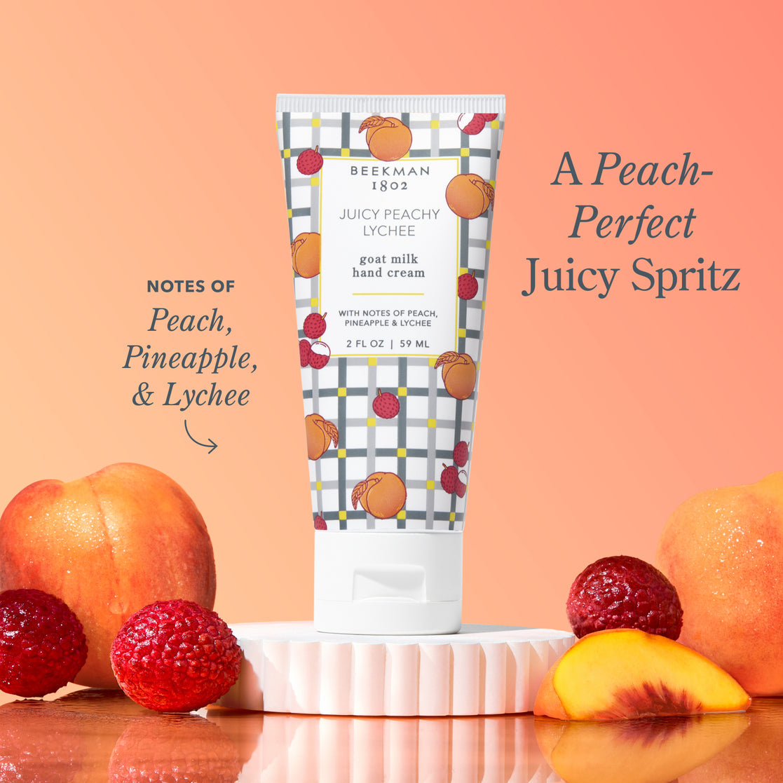 Juicy Peach Lychee Hand Cream 2 oz. | Beekman 1802