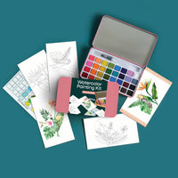 Tropical Florals Watercolor Painting Kit