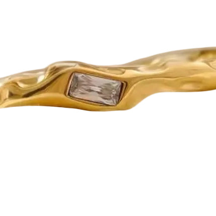 Cz Hammered Bangle CuffBracelet - Jordan