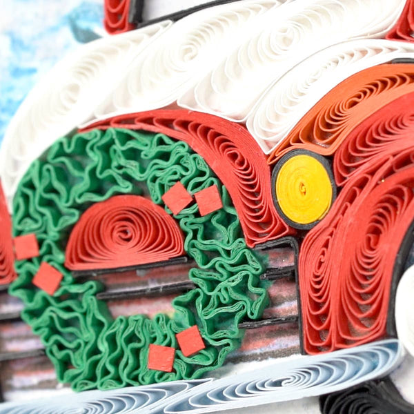 Quilled Christmas Truck Greeting Card
