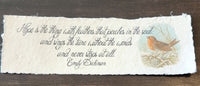Inspirational Quote With Animal on Handmade Paper Print