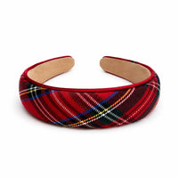 Holiday Satin Plaid Piped Headband, Limited Edition - 2 Styles