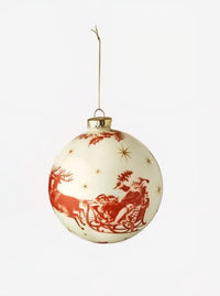 Yuletide Glass Ball Ornament, 2 Styles, 5"