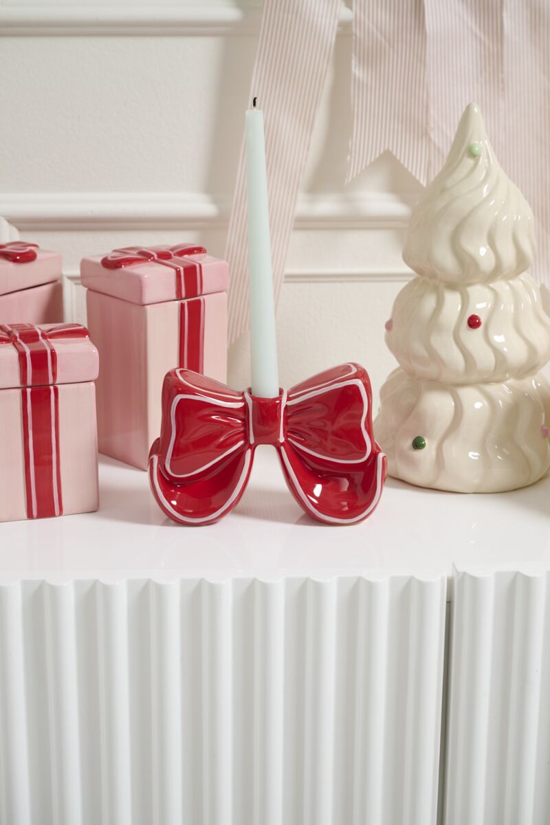 Red Bow Candleholder