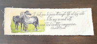 Inspirational Quote With Animal on Handmade Paper Print