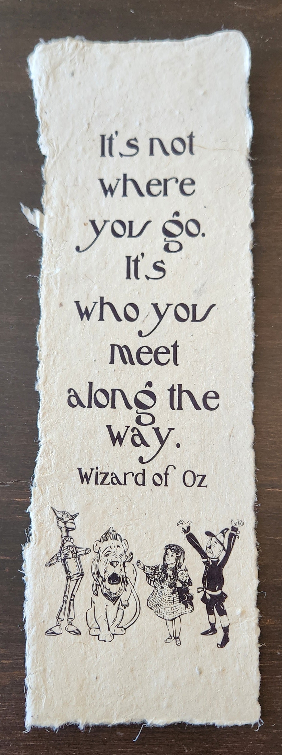 Book Themed Quote on Handmade Paper Print