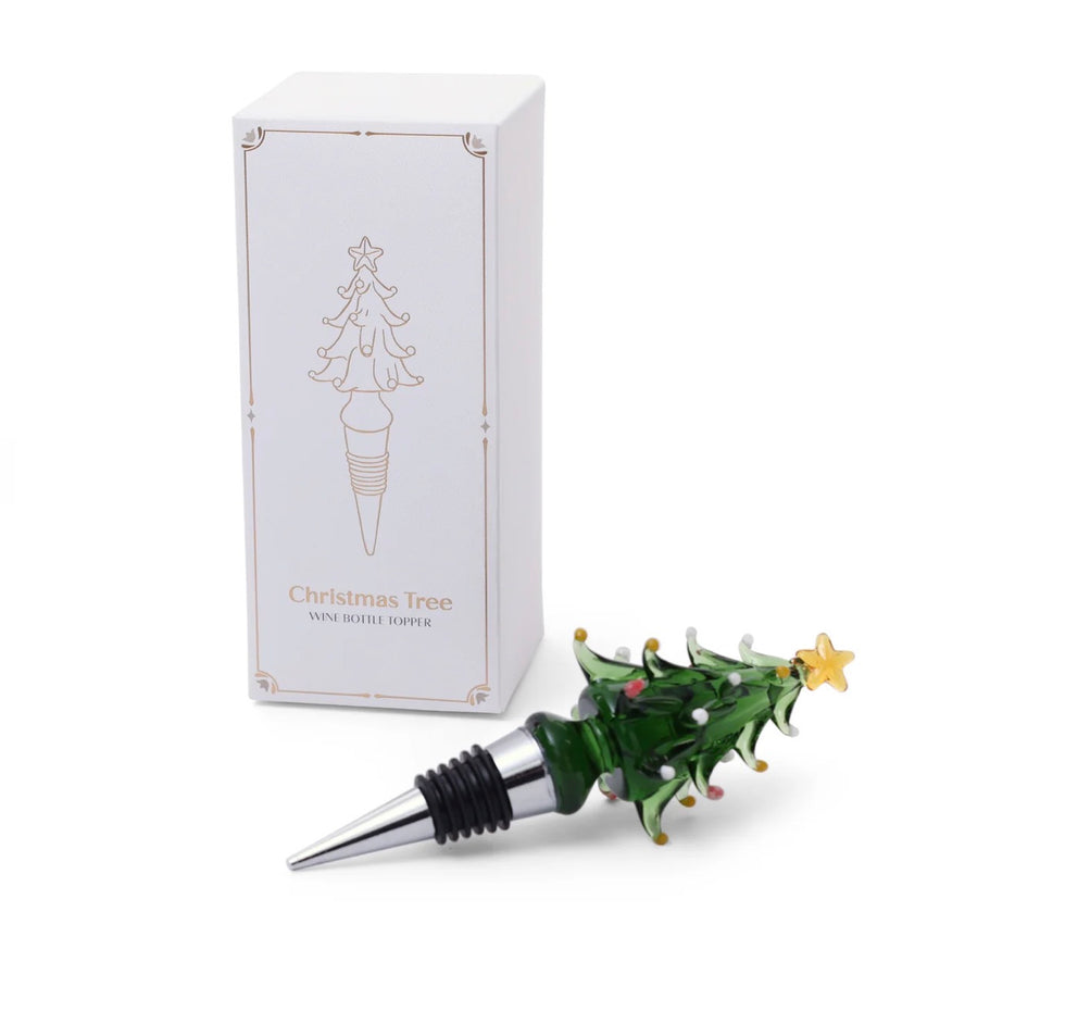 Glass Tree Bottle Stopper in Gift Box - 3 Designs