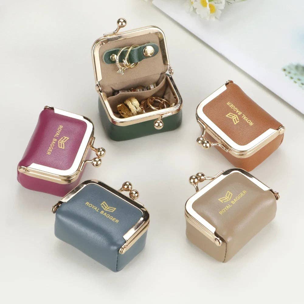 Small Leather Jewelry & Coin Case - 2 Styles