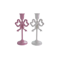 10" Cast Iron Bow Candle Holder