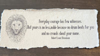 Inspirational Quote With Animal on Handmade Paper Print