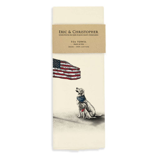 Dogs with Flag Tea Towel | Eric & Christopher
